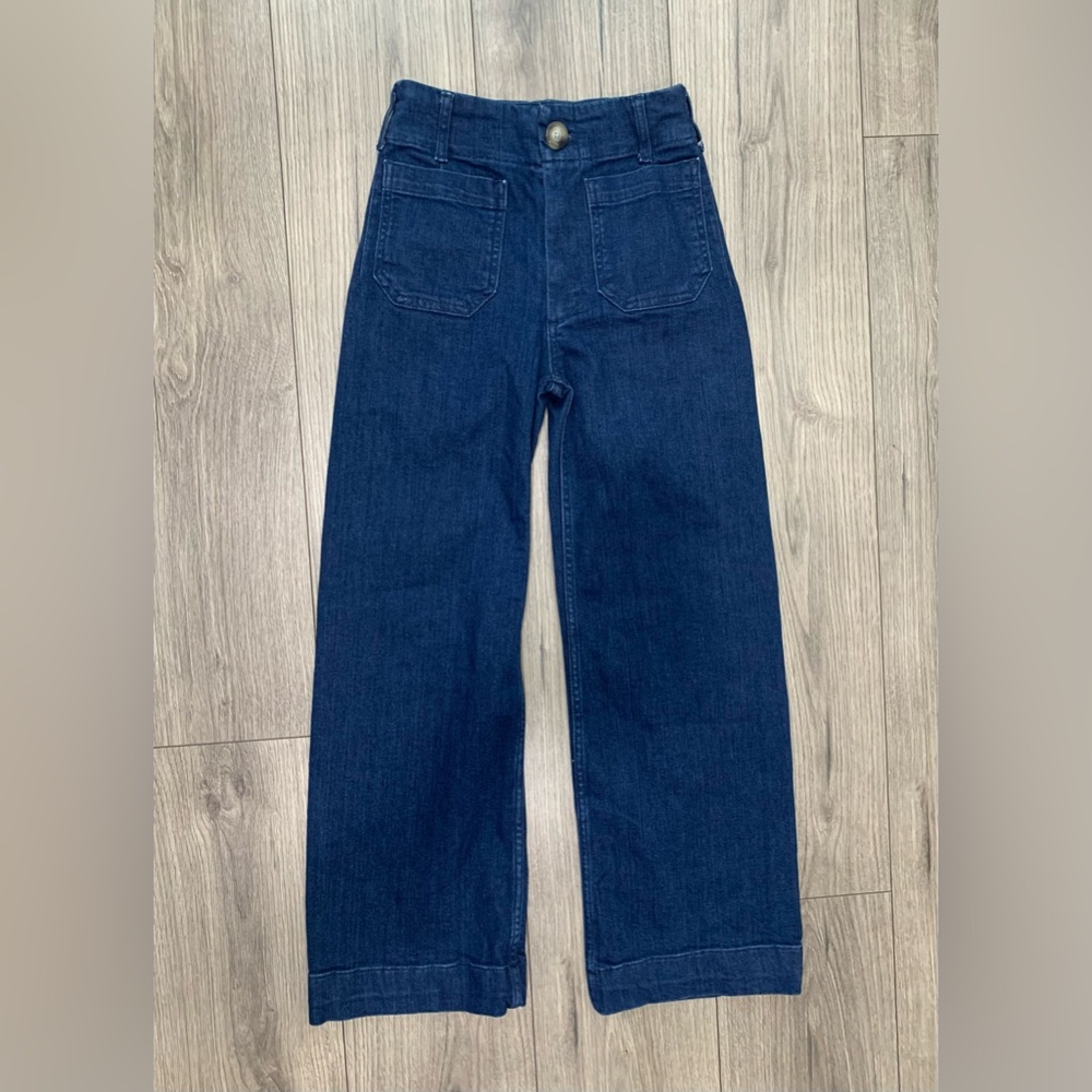 Maeve Colette by Anthropologie Denim Cropped Wide-Leg Jeans Pants Size 23